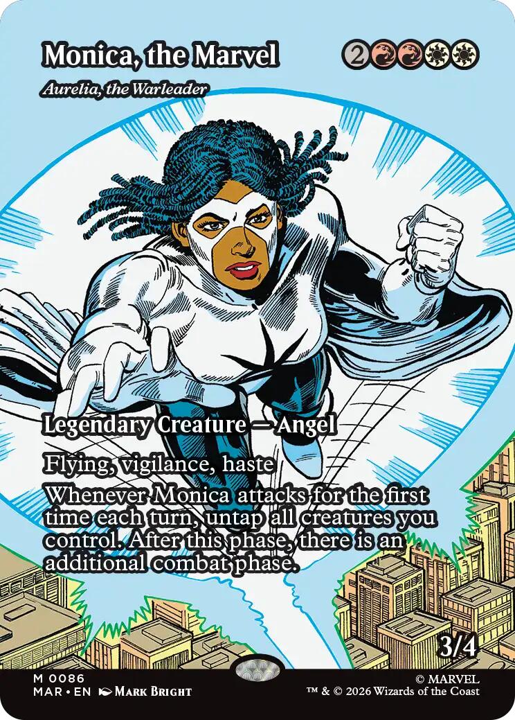 Monica, the Marvel - Aurelia, the Warleader (Borderless) [Marvel Universe: Eternal-Legal] | Clutch Gaming