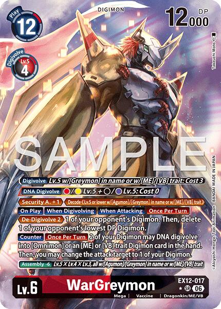 WarGreymon [EX12-017] (Alternate Art) [Digital World Shambala] | Clutch Gaming