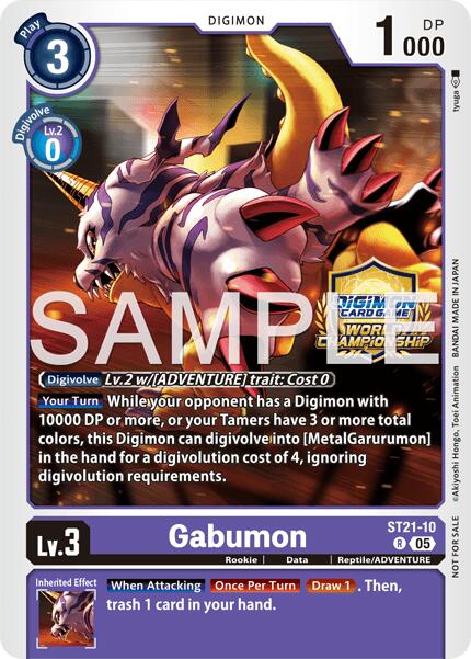 Gabumon [ST21-10] (World Championship 26–27 Regionals Season 2) [Starter Deck: Hero of Hope] | Clutch Gaming