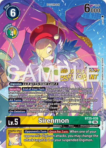 Sirenmon [BT25-039] (Regionals 26-27 Season 2 Participant) [Dual Revolution] | Clutch Gaming