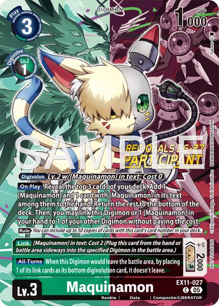 Maquinamon [EX11-027] (Regionals 26-27 Season 2 Participant) [Dawn of Liberator] | Clutch Gaming