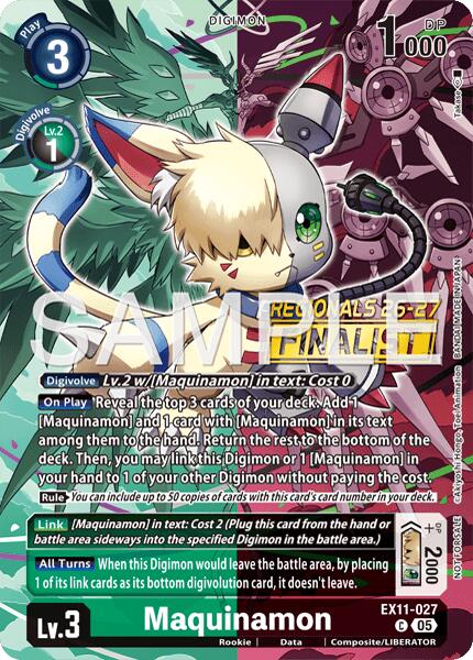Maquinamon [EX11-027] (Regionals 26-27 Season 2 Finalist) [Dawn of Liberator] | Clutch Gaming