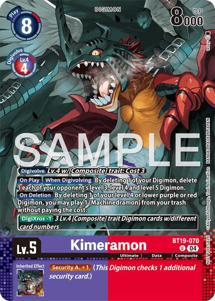 Kimeramon [BT19-070] - BT19-070 (Event Pack 10) [Release Special Booster Ver.2.0] | Clutch Gaming