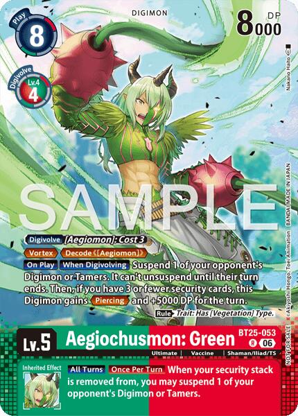 Aegiochusmon: Green [BT25-053] (Event Pack 10) [Dual Revolution] | Clutch Gaming