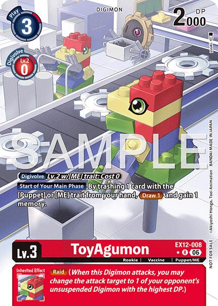 ToyAgumon [EX12-008] (Box Topper) [Digital World Shambala] | Clutch Gaming