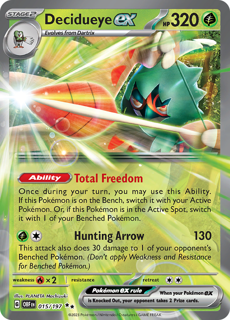 Decidueye ex (015/197) [Scarlet & Violet: Obsidian Flames] | Clutch Gaming