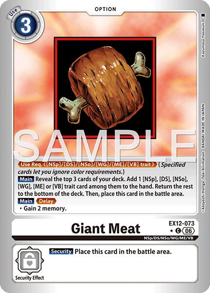Giant Meat [EX12-073] (Limited Foil) [Digital World Shambala] | Clutch Gaming