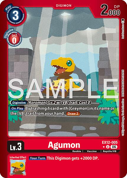 Agumon [EX12-005] (Limited Foil) [Digital World Shambala] | Clutch Gaming