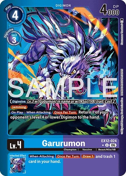 Garurumon [EX12-024] (Limited Foil) [Digital World Shambala] | Clutch Gaming