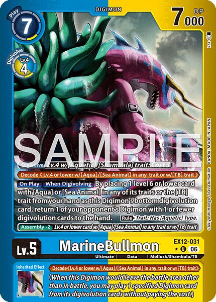 MarineBullmon [EX12-031] (Limited Foil) [Digital World Shambala] | Clutch Gaming