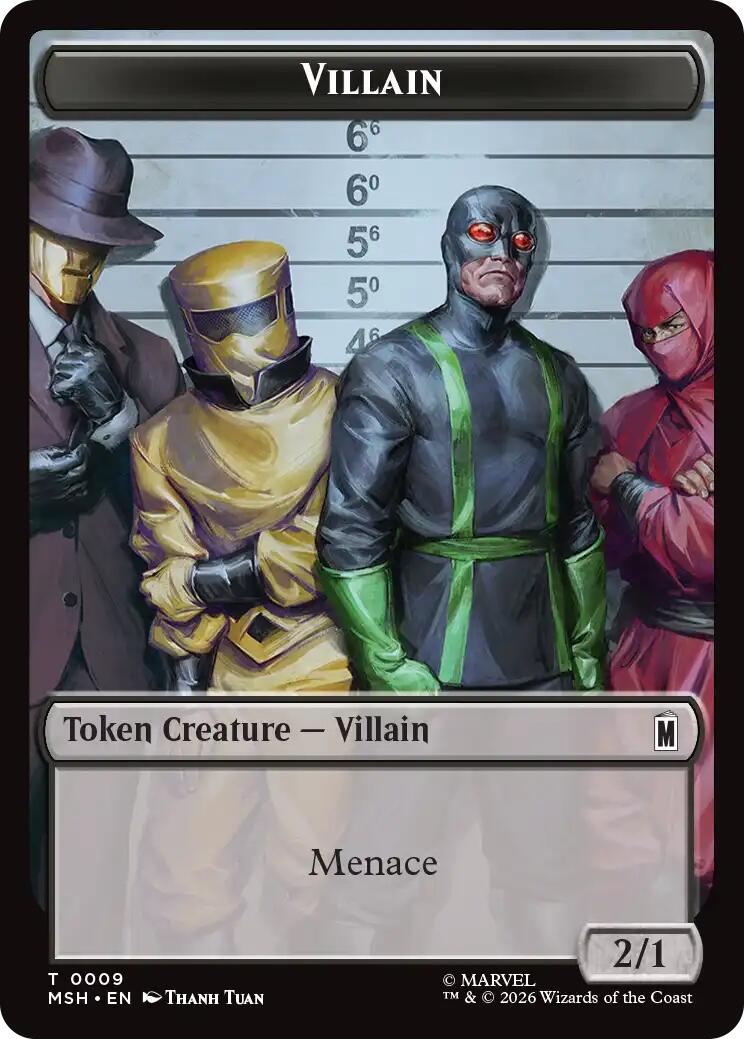 Villain // Robot Villain Double-Sided Token (009//020) [Marvel Super Heroes Tokens] | Clutch Gaming