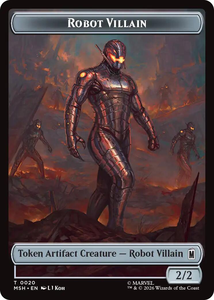 Villain // Robot Villain Double-Sided Token (009//020) [Marvel Super Heroes Tokens] | Clutch Gaming