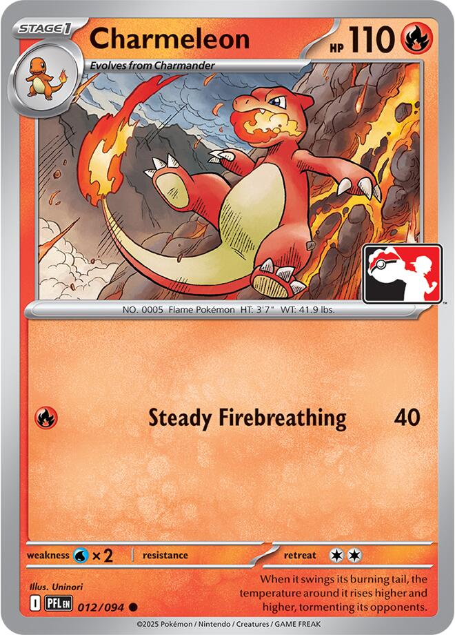 Charmeleon (012/094) [Prize Pack Series Nine] | Clutch Gaming