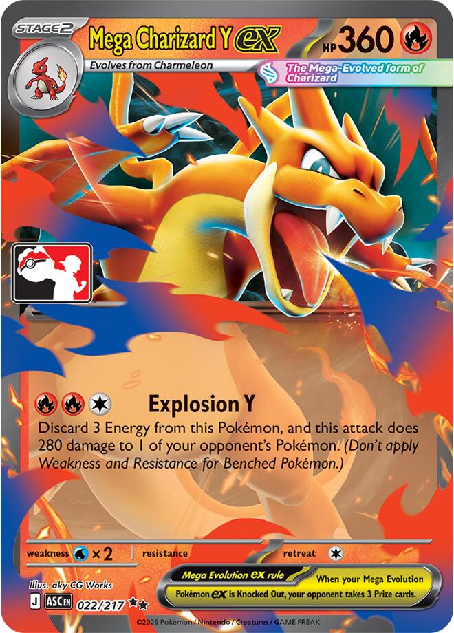 Mega Charizard Y ex (022/217) [Prize Pack Series Nine] | Clutch Gaming