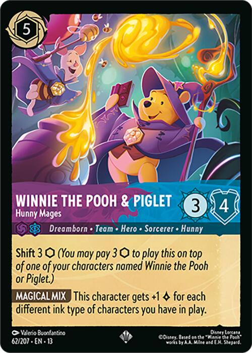 Winnie the Pooh & Piglet - Hunny Mages (62/207) [Attack of the Vine!] | Clutch Gaming