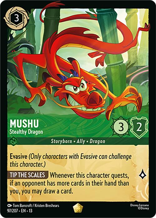 Mushu - Stealthy Dragon (97/207) [Attack of the Vine!] | Clutch Gaming