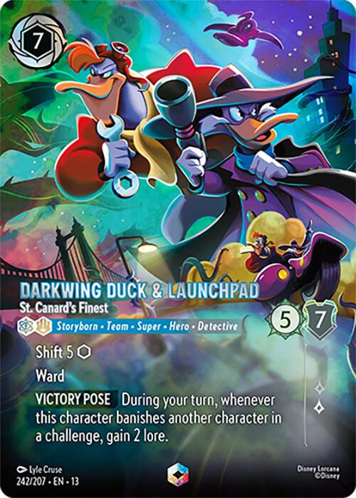 Darkwing Duck & Launchpad - St. Canard's Finest (Enchanted) (242/204) [Attack of the Vine!] | Clutch Gaming