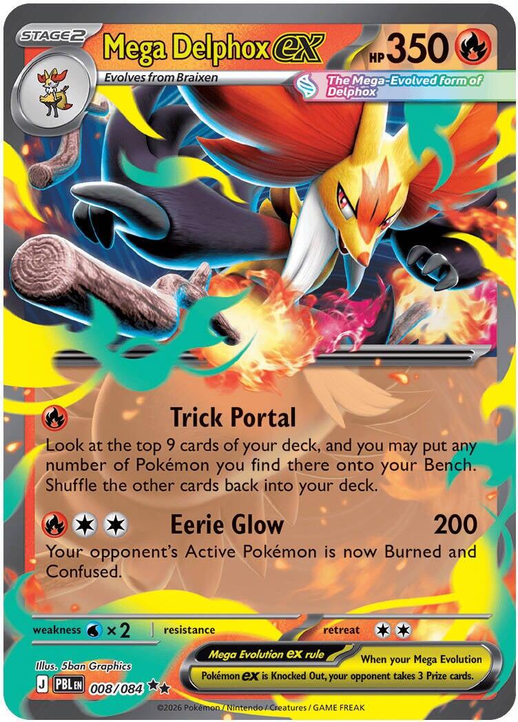 Mega Delphox ex (008/084) [Mega Evolution: Pitch Black] | Clutch Gaming