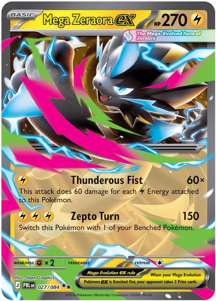 Mega Zeraora ex (027/084) [Mega Evolution: Pitch Black] | Clutch Gaming
