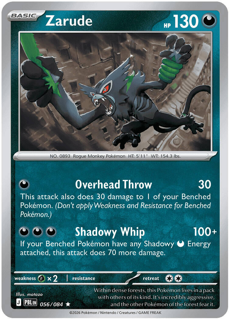Zarude (056/084) [Mega Evolution: Pitch Black] | Clutch Gaming