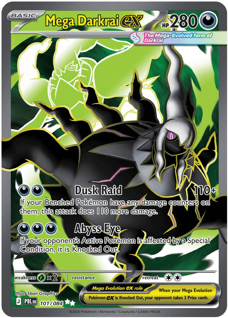 Mega Darkrai ex (101/084) [Mega Evolution: Pitch Black] | Clutch Gaming