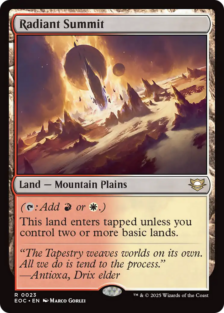 Radiant Summit [Edge of Eternities Commander] | Clutch Gaming