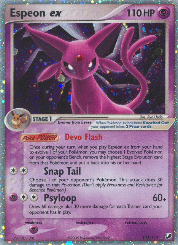 Espeon ex (102/115) [EX: Unseen Forces] | Clutch Gaming