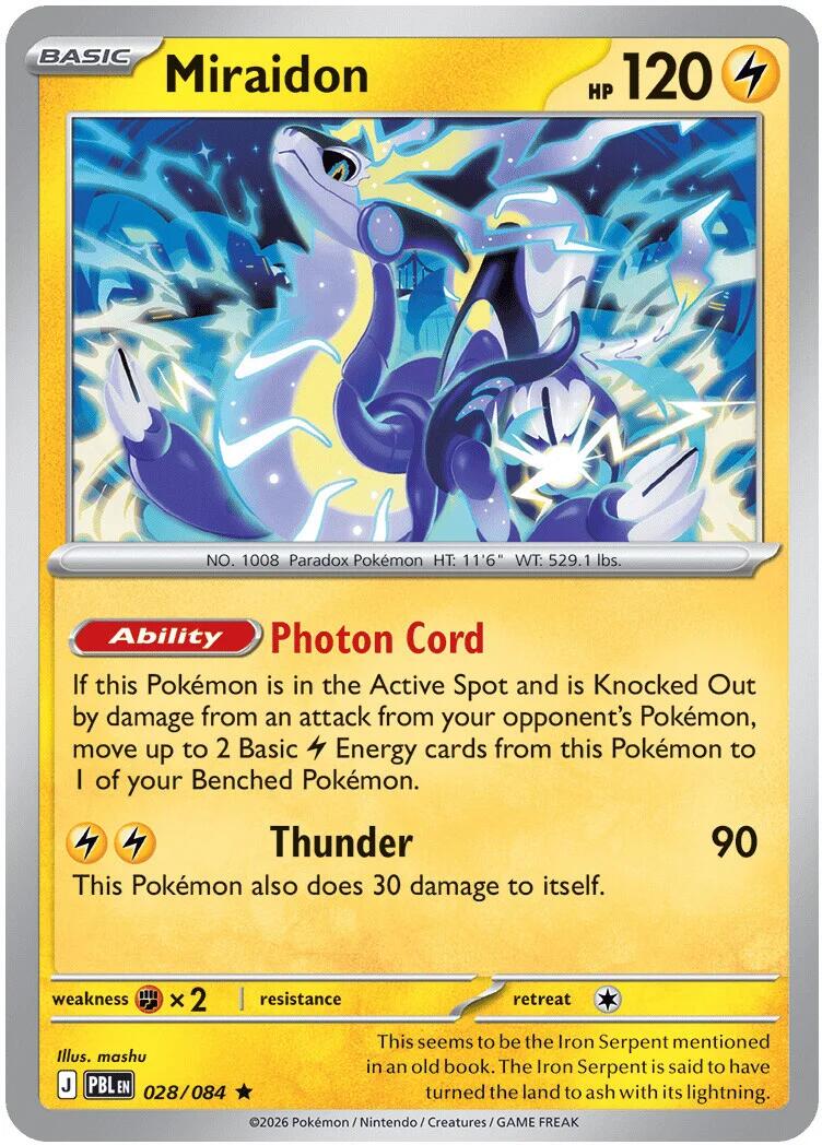 Miraidon (028/084) (Deck Exclusive) [Mega Evolution: Pitch Black] | Clutch Gaming