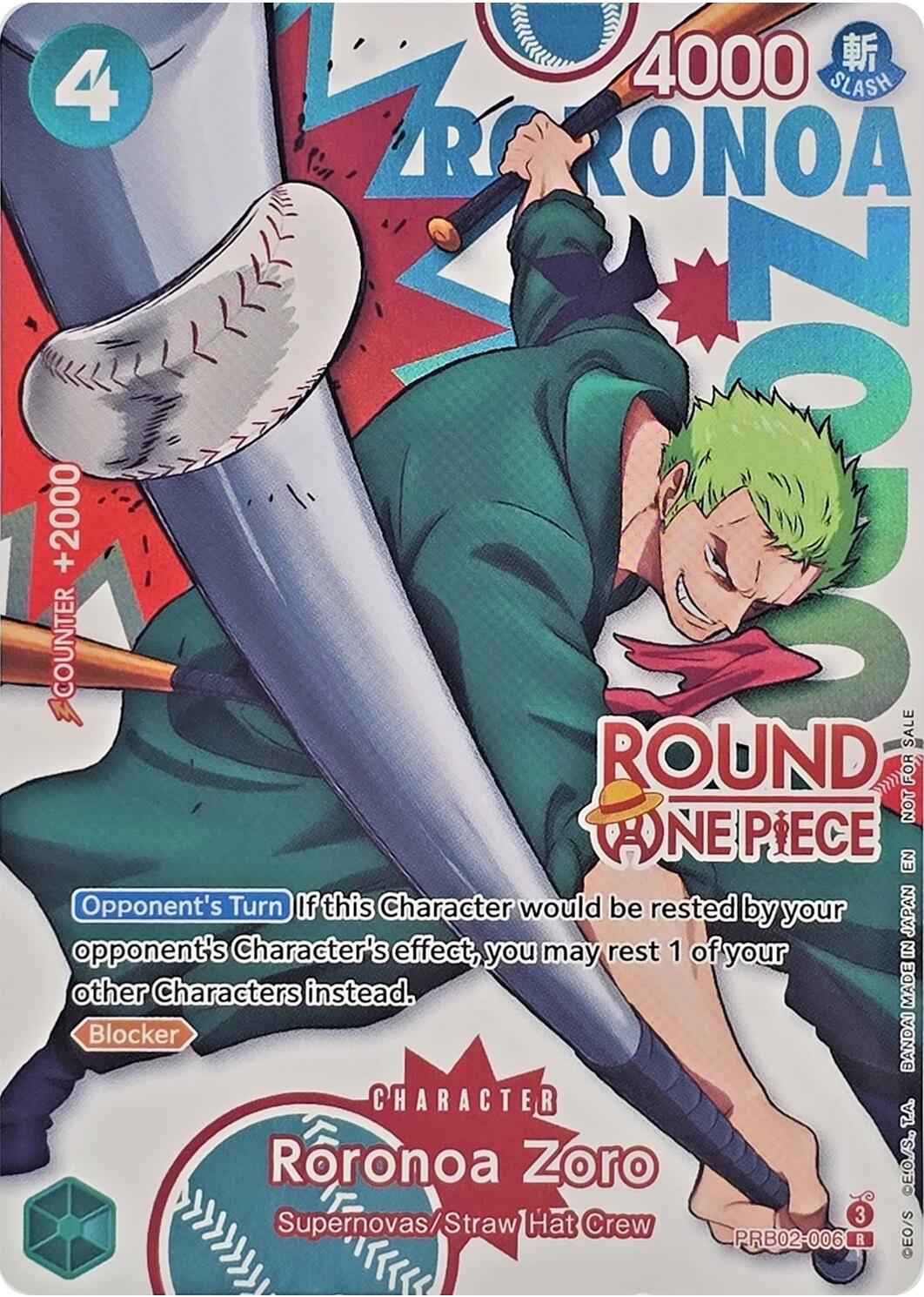 Roronoa Zoro (Round 1 Promo) [One Piece Promotion Cards] | Clutch Gaming