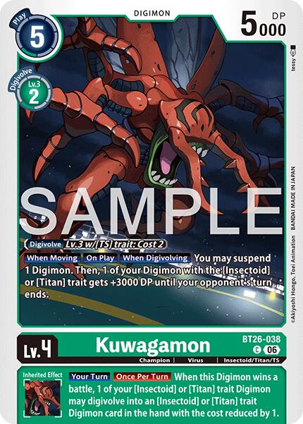 Kuwagamon [BT26-038] [Timeless Bonds] | Clutch Gaming