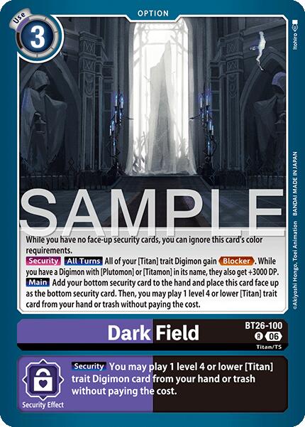Dark Field [BT26-100] [Timeless Bonds] | Clutch Gaming