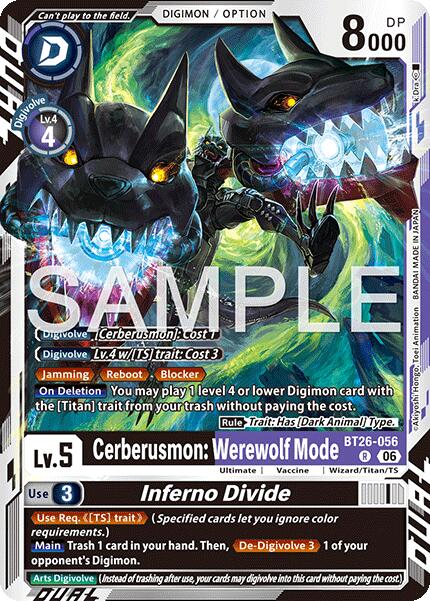 Cerberusmon: Werewolf Mode // Inferno Divide [BT26-056] [Timeless Bonds] | Clutch Gaming