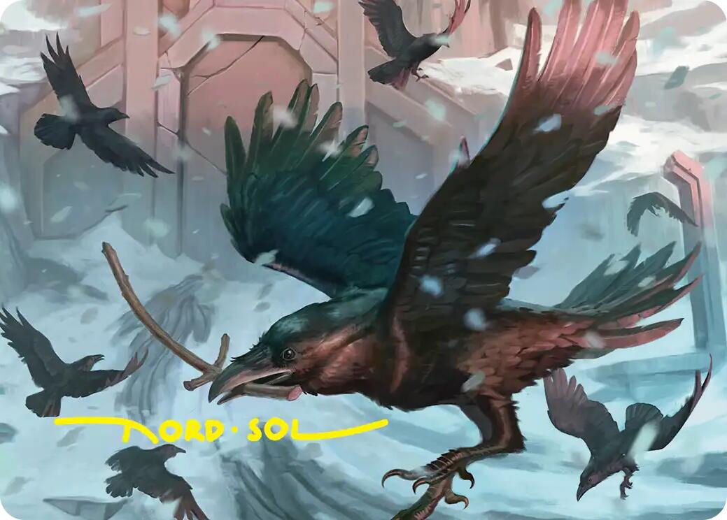 Ravenhill Flock Art Card (Gold-Stamped Signature) [The Hobbit Art Series] | Clutch Gaming