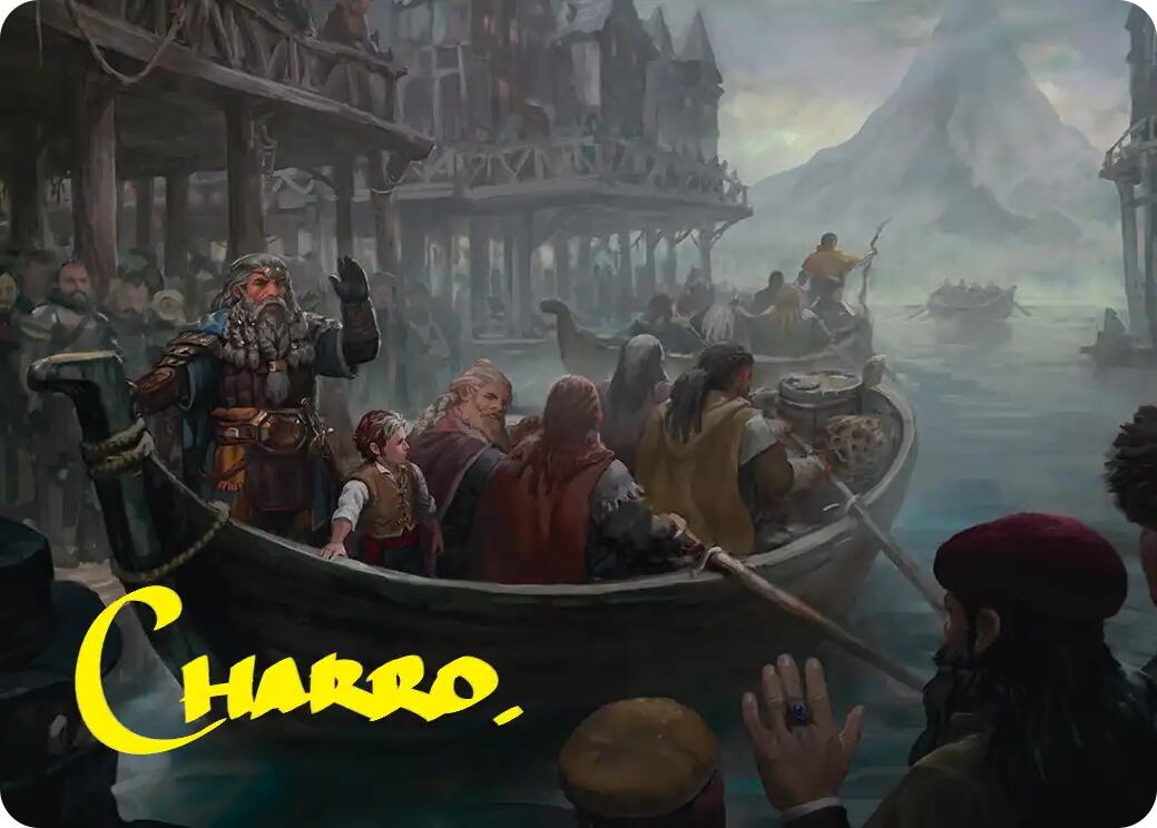 Uneasy Partings Art Card (Gold-Stamped Signature) [The Hobbit Art Series] | Clutch Gaming
