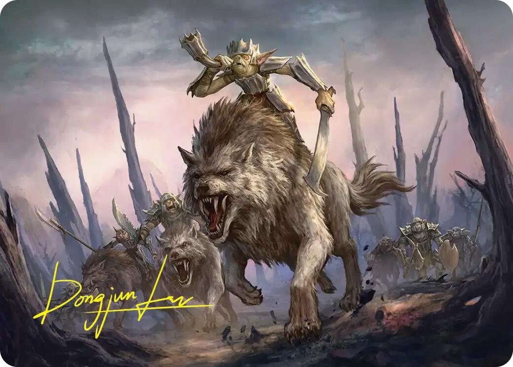 Signal the Onslaught Art Card (Gold-Stamped Signature) [The Hobbit Art Series] | Clutch Gaming