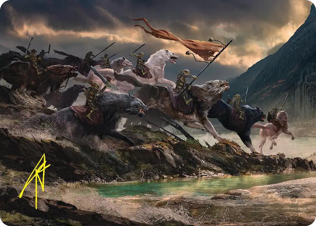 Tide of Fury and Disorder Art Card (Gold-Stamped Signature) [The Hobbit Art Series] | Clutch Gaming