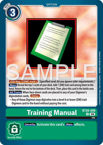 Training Manual [BT26-099] [Timeless Bonds] | Clutch Gaming