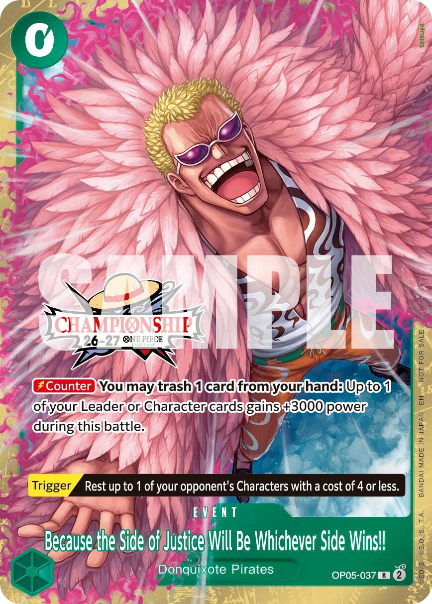 Because the Side of Justice Will Be Whichever Side Wins!! (CS 26-27 Celebration Pack) [One Piece Promotion Cards] | Clutch Gaming