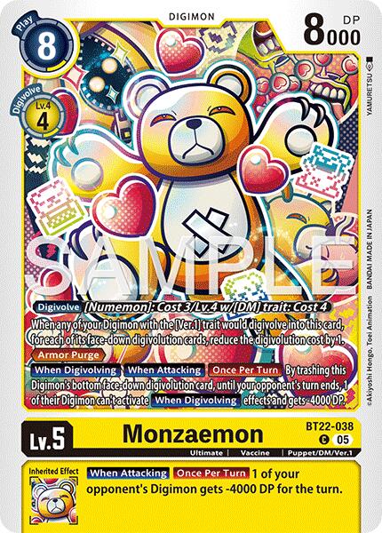 Monzaemon [BT22-038] [Limited Card Pack -Final Crest-] | Clutch Gaming