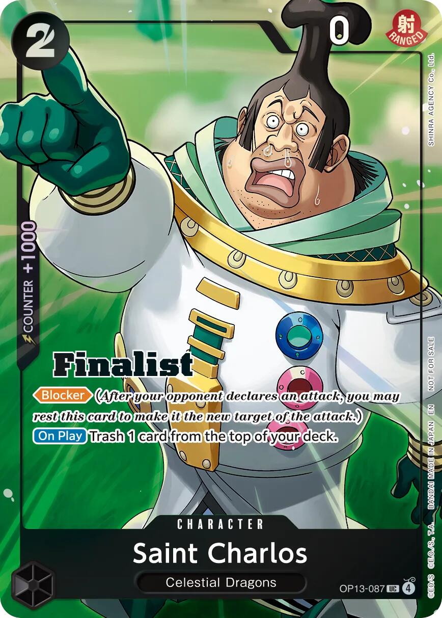 Saint Charlos (Finalist Card Set Vol. 1) [One Piece Promotion Cards] | Clutch Gaming