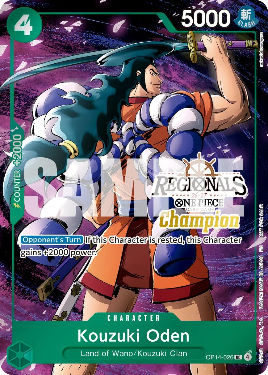 Kouzuki Oden (Regionals Champion Card Set 26-27 Vol.2) [One Piece Promotion Cards] | Clutch Gaming