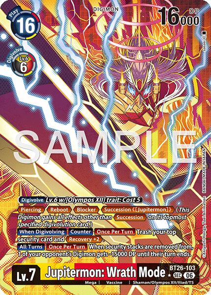 Jupitermon: Wrath Mode [BT26-103] (Alternate Art) [Timeless Bonds] | Clutch Gaming