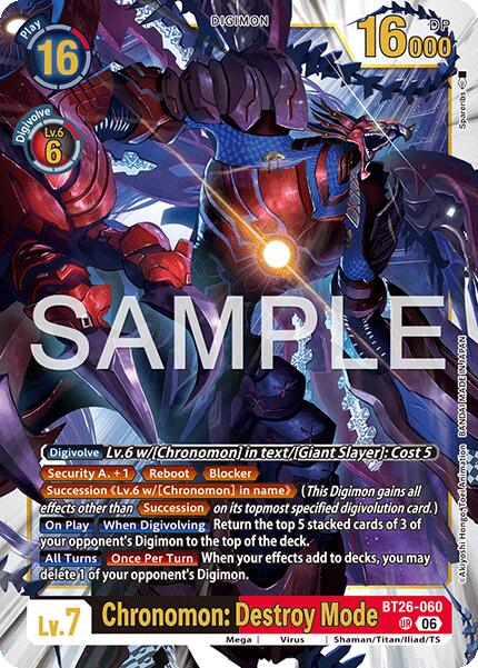 Chronomon: Destroy Mode [BT26-060] [Timeless Bonds] | Clutch Gaming