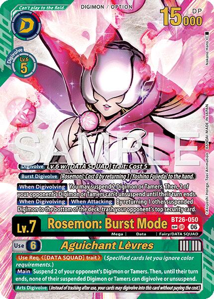Rosemon: Burst Mode // Aguichant Levres [BT26-050] [Timeless Bonds] | Clutch Gaming