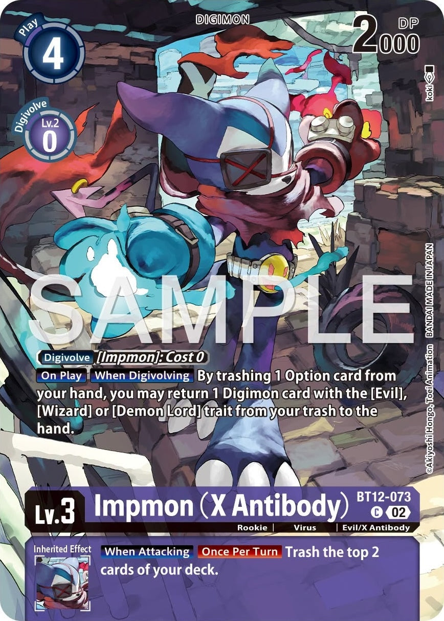 Impmon [BT12-073] (X Antibody) (Tamer's Selection Box Ver. X Antibody) [Across Time Promos] | Clutch Gaming