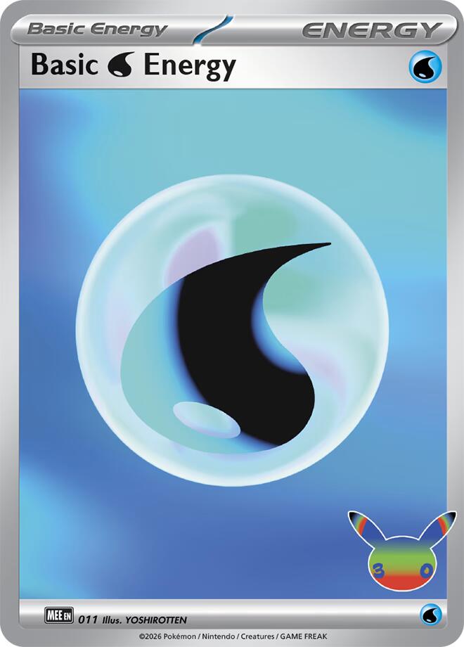 Basic Water Energy (011) (30th Celebration) [Mega Evolution Energies] | Clutch Gaming