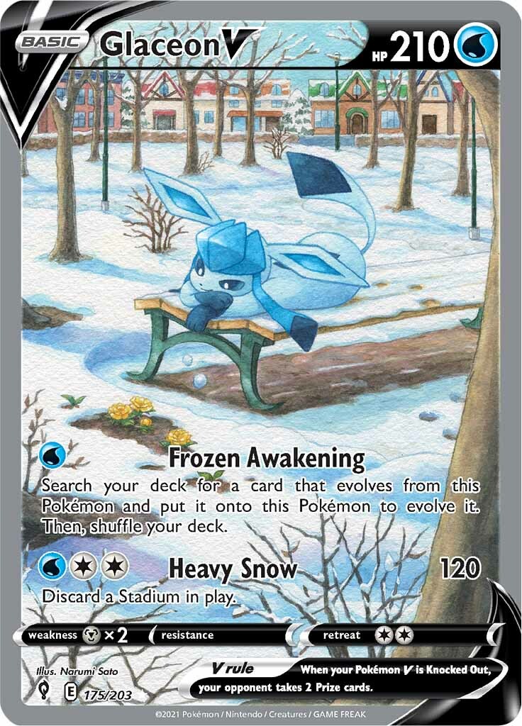 Glaceon V (175/203) [Sword & Shield: Evolving Skies] | Clutch Gaming