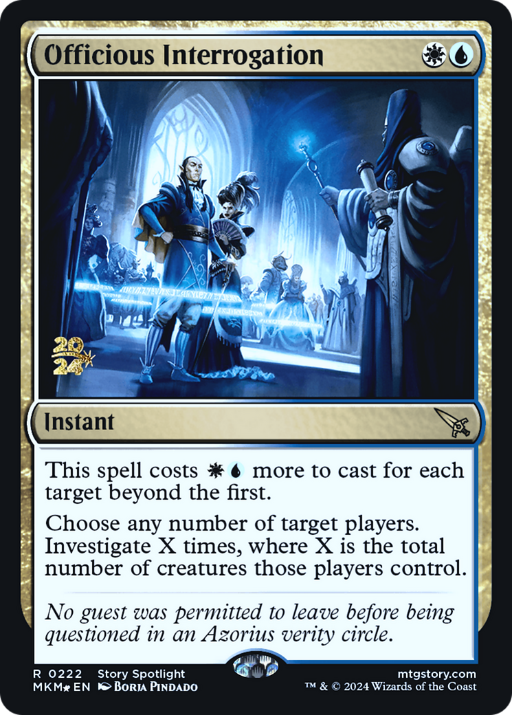 Officious Interrogation [Murders at Karlov Manor Prerelease Promos] | Clutch Gaming