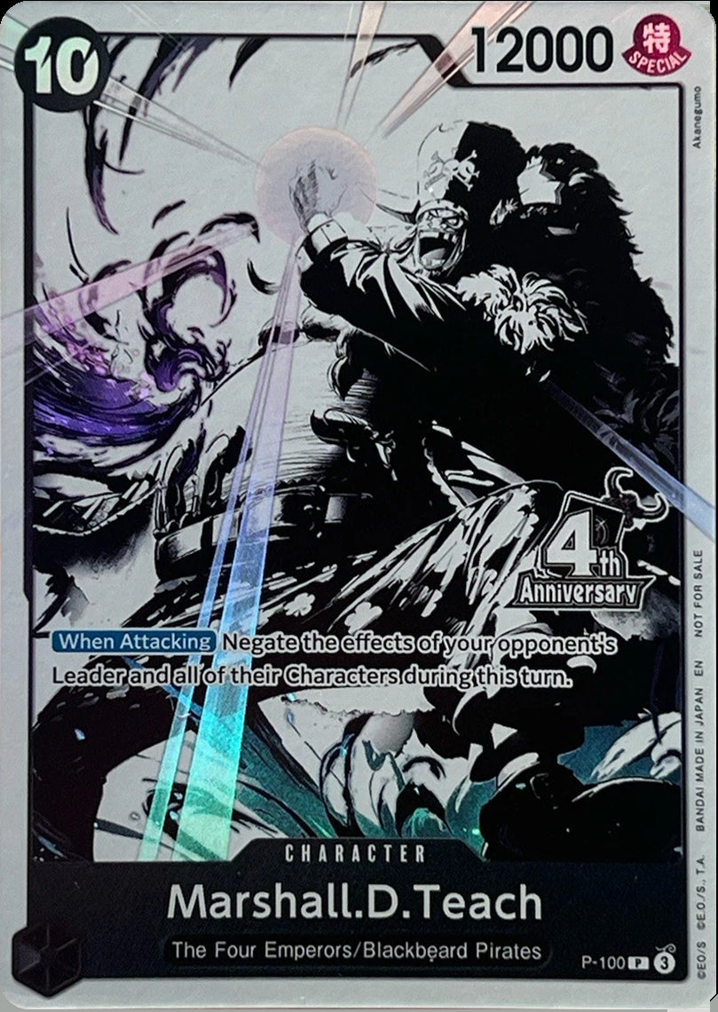 Marshall.D.Teach (4th Anniversary Treasure Campaign Pack) [One Piece Promotion Cards] | Clutch Gaming