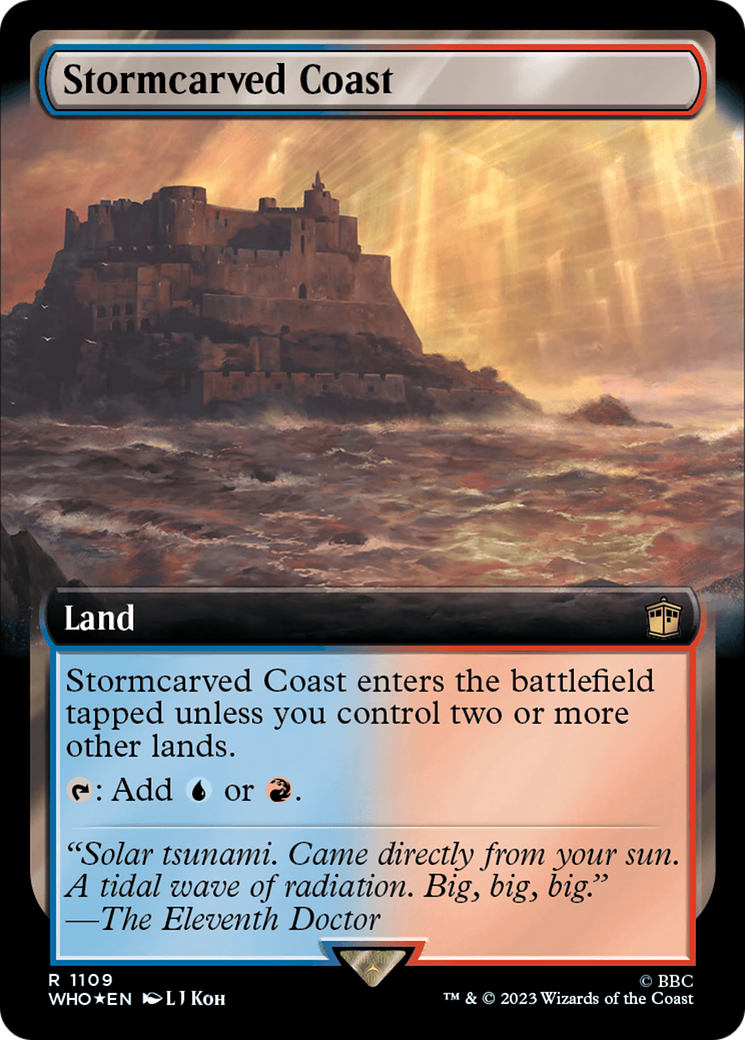 Stormcarved Coast (Extended Art) (Surge Foil) [Doctor Who] | Clutch Gaming